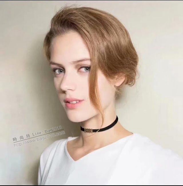 Dior飾品 迪奧經典熱銷款黑繩絲帶字母款項鏈手鏈  zgd1076